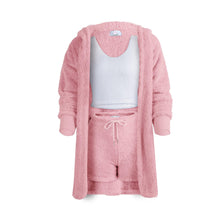 Load image into Gallery viewer, Cozy Knit Set (3 Pieces) Pajamas Outfit Rose